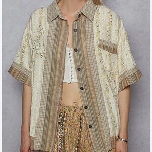 POL pacthed down shirt for women